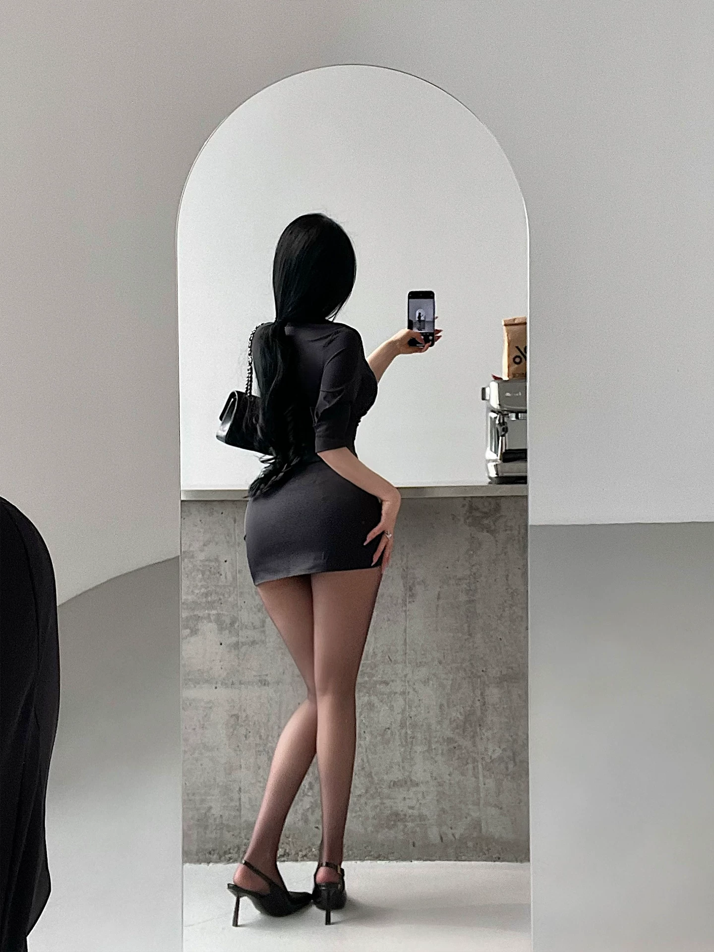 YoungGirlDay Bộ áo sơ mi ren chắp vá thông minh phong cách Hàn Quốc, váy ôm hông cạp cao