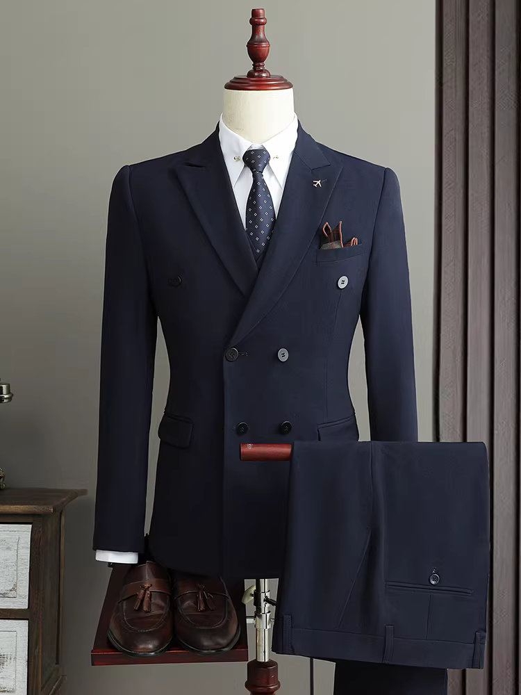 Vest nam màu trơn, hai hàng khuy, cao cấp, ôm dáng, lịch sự, không nhăn, dễ chăm sóc, trang phục công sở, vest size lớn.