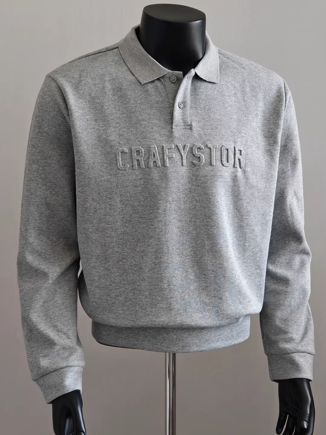 Áo thun nam cổ polo dập nổi chữ, tay dài, thời trang thu đông mới, kiểu dáng hiện đại, áo len cổ trụ, áo lót