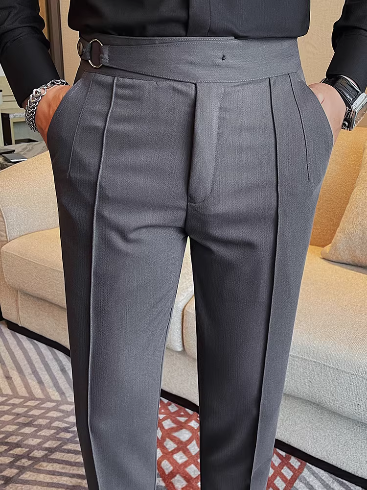 Quần âu nam Naples, quần công sở mùa xuân thu, kiểu Ý, kiểu Anh, dáng ôm, ống côn