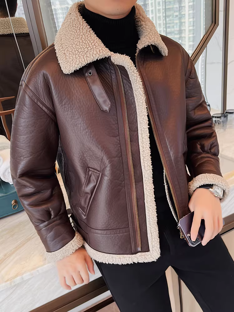 Áo khoác nam lót lông, dày dặn cho mùa đông, ấm áp, sành điệu, cao cấp, hợp thời trang, áo khoác mùa đông chống lạnh.