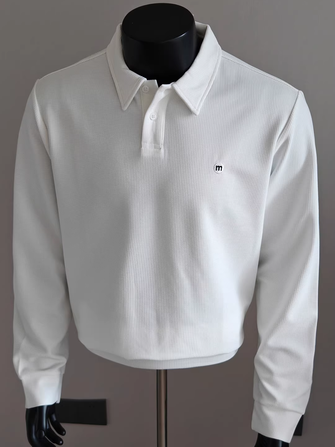 Áo thun polo cổ trụ nam, dài tay, dày dặn cho mùa thu đông, kiểu dáng thời thượng cao cấp, áo sweatshirt cổ trụ, áo lót.