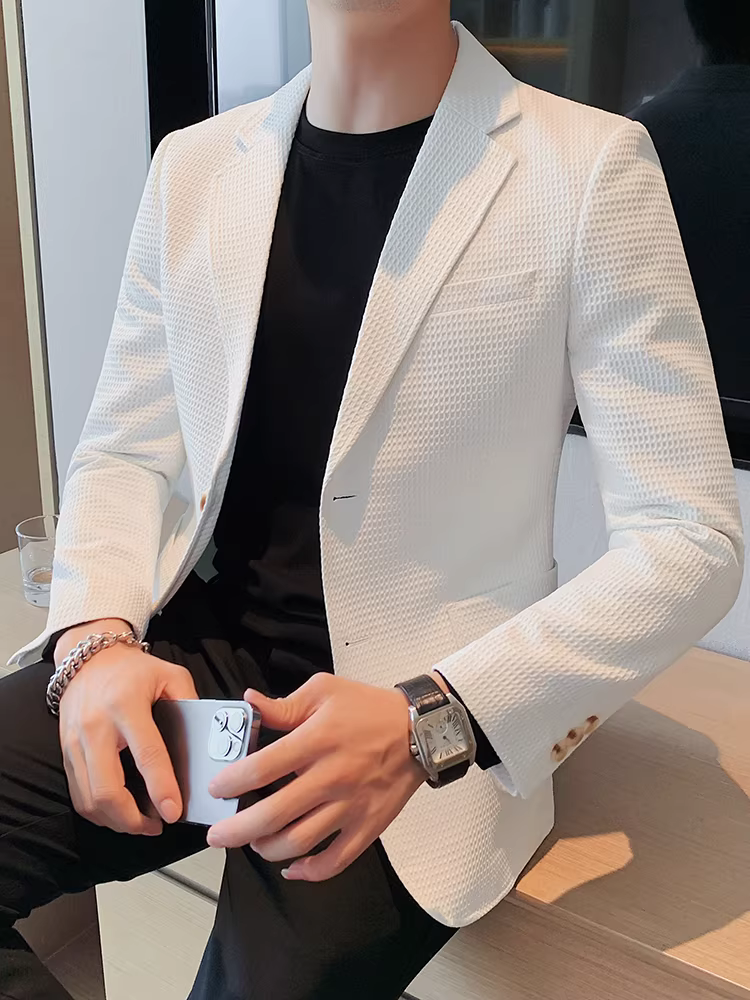 Áo vest nam kiểu dáng casual, mới xuân thu, ôm dáng, thời trang cao cấp, bộ vest công sở chuyên nghiệp dành cho nam