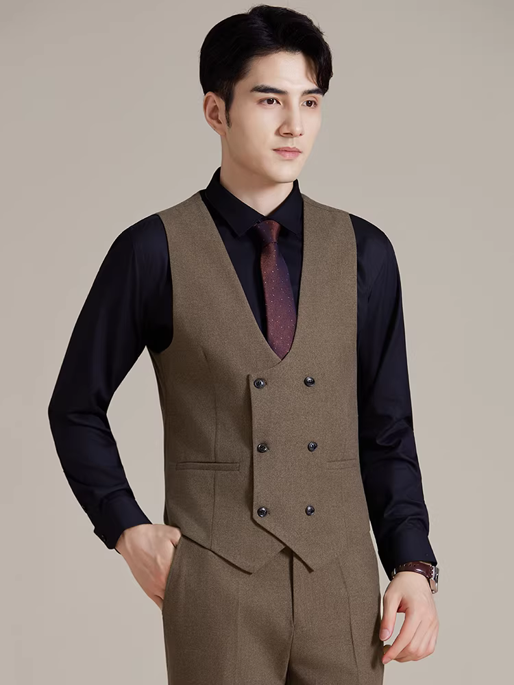 Bộ vest nam hai hàng khuy, kiểu dáng Hàn Quốc ôm dáng, vest lịch sự, trang phục công sở, vest phù rể, bộ vest hai mảnh