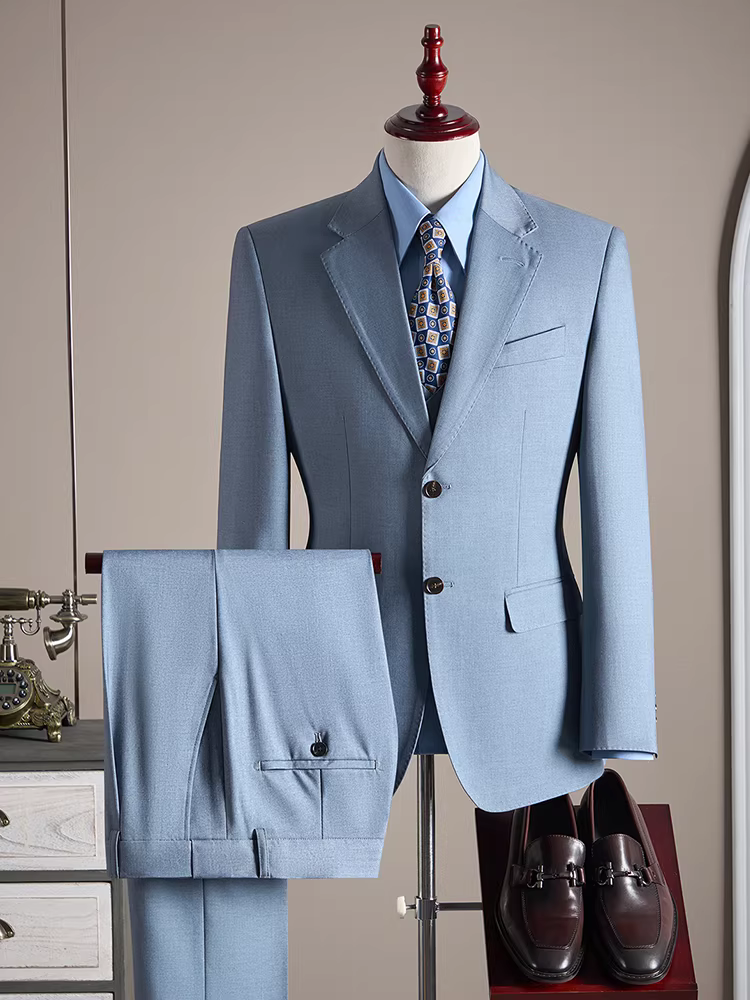 Bộ vest len cừu nam, vest công sở, vest cưới, trang phục dạ hội, trang phục lịch sự, nhẹ nhàng sang trọng, chất liệu Tencel lyocell, bộ vest ba mảnh