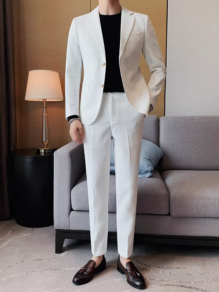 Áo vest nam kiểu dáng casual, mới xuân thu, ôm dáng, thời trang cao cấp, bộ vest công sở chuyên nghiệp dành cho nam