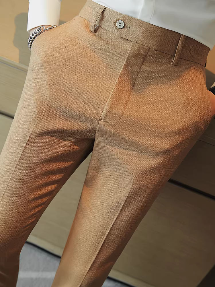 Quần âu nam cao cấp cho mùa thu đông, quần âu nam kiểu dáng thanh lịch, ôm dáng, kiểu dáng Anh.