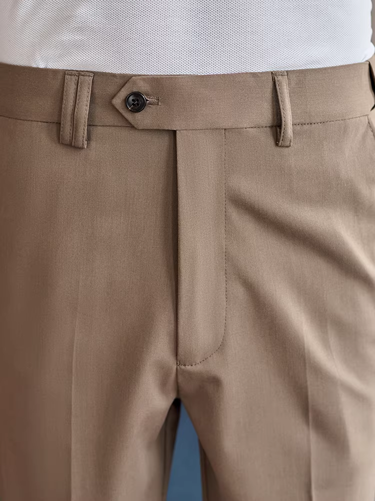 Quần âu nam lưng thun, quần short mùa hè mỏng nhẹ, kiểu dáng ôm body thoải mái năm điểm, mẫu mới 2025