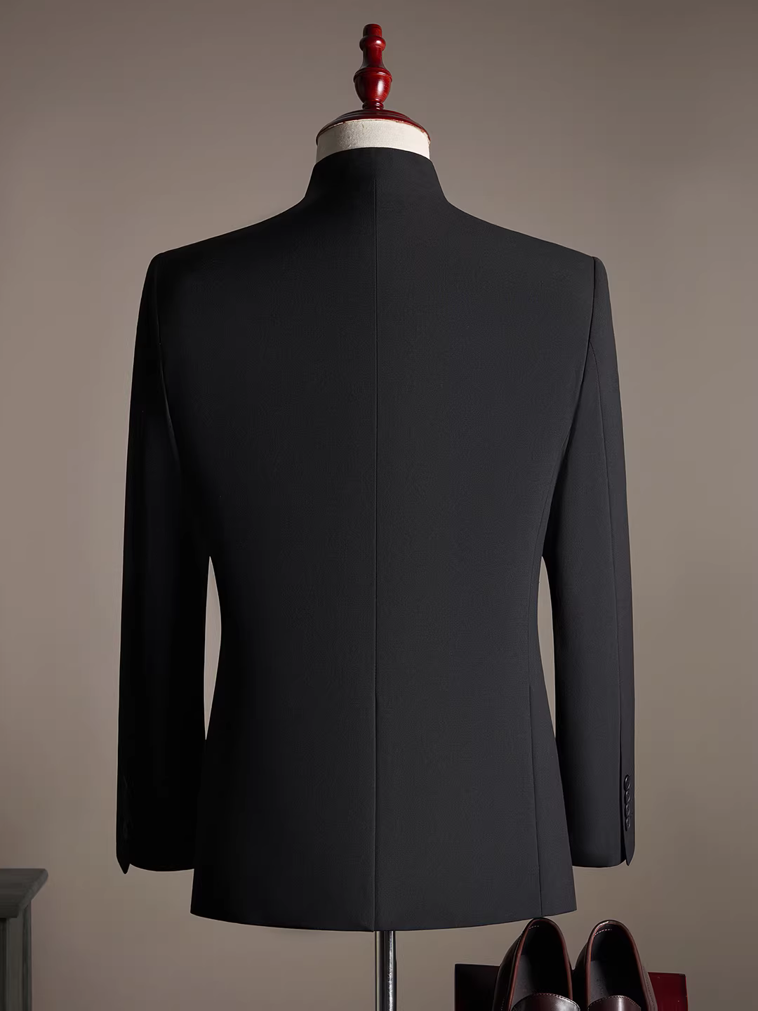 Bộ vest kiểu Trung Quốc cổ đứng mới, trang phục lịch sự dành cho nam, chất lượng cao, kiểu truyền thống Trung Quốc, kiểu dáng ôm sát, bộ hai mảnh