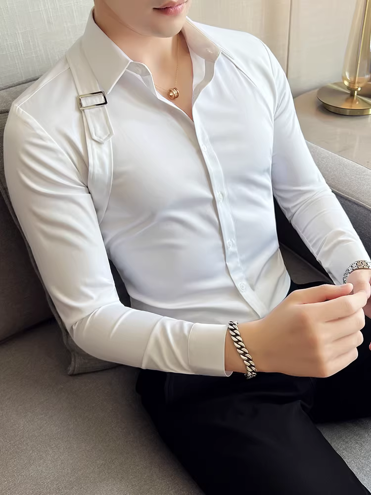 Áo sơ mi nam cao cấp tay dài, thiết kế độc đáo, sang trọng nhẹ nhàng, thời trang, lịch lãm, kiểu dáng ôm body, thích hợp cho công sở và trang phục lịch sự.