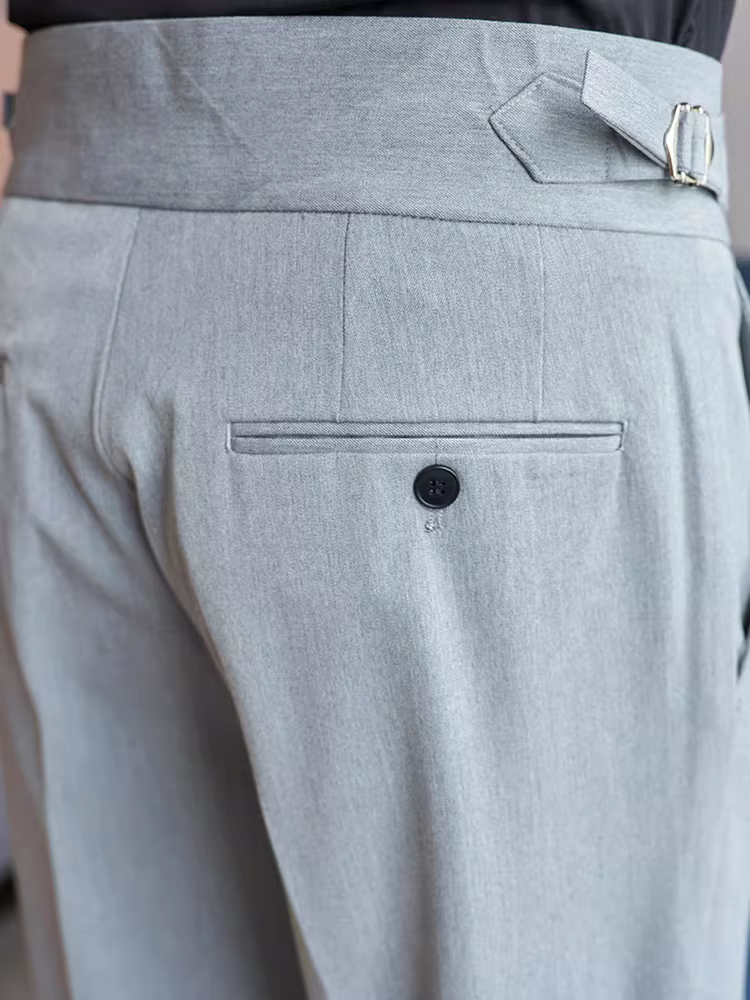 Quần âu nam Naples dáng suông, cạp cao, chất liệu cao cấp, thời trang, lịch lãm, kiểu dáng thẳng.