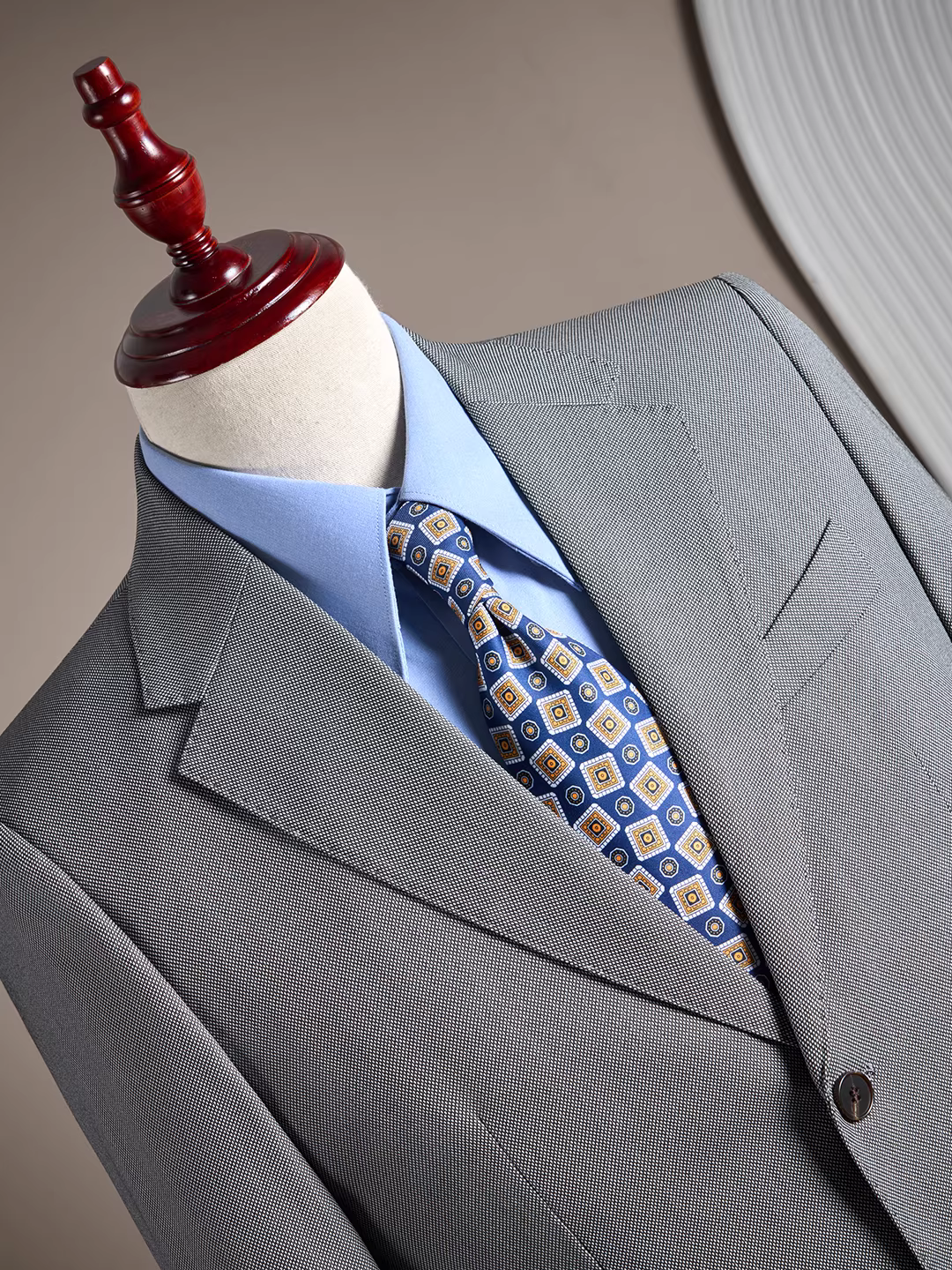 Bộ vest nam công sở lịch lãm, chất liệu cao cấp kiểu Ý, họa tiết mắt chim.