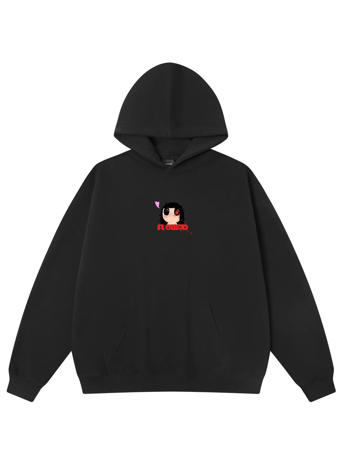 Jungle Tiger & Illustrator Collaboration Starry Eyes Girl Print Áo hoodie hạng nặng 420g dành cho nam và nữ