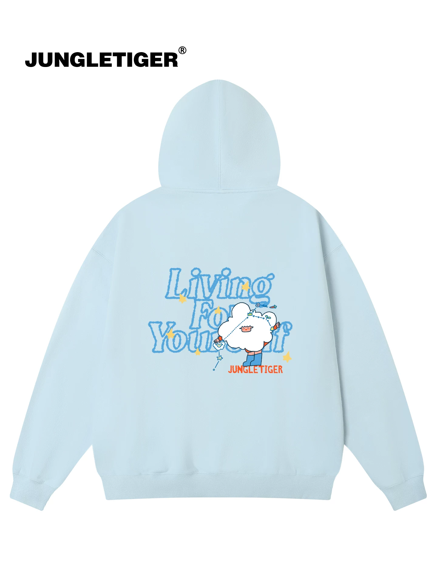 Jungle Tiger & Illustrator Hợp tác Ngôi sao Người nổi tiếng Mười hai chòm sao Áo hoodie có mũ trùm đầu dành cho nam Áo hoodie hoạt hình vui nhộn dành cho cặp đôi