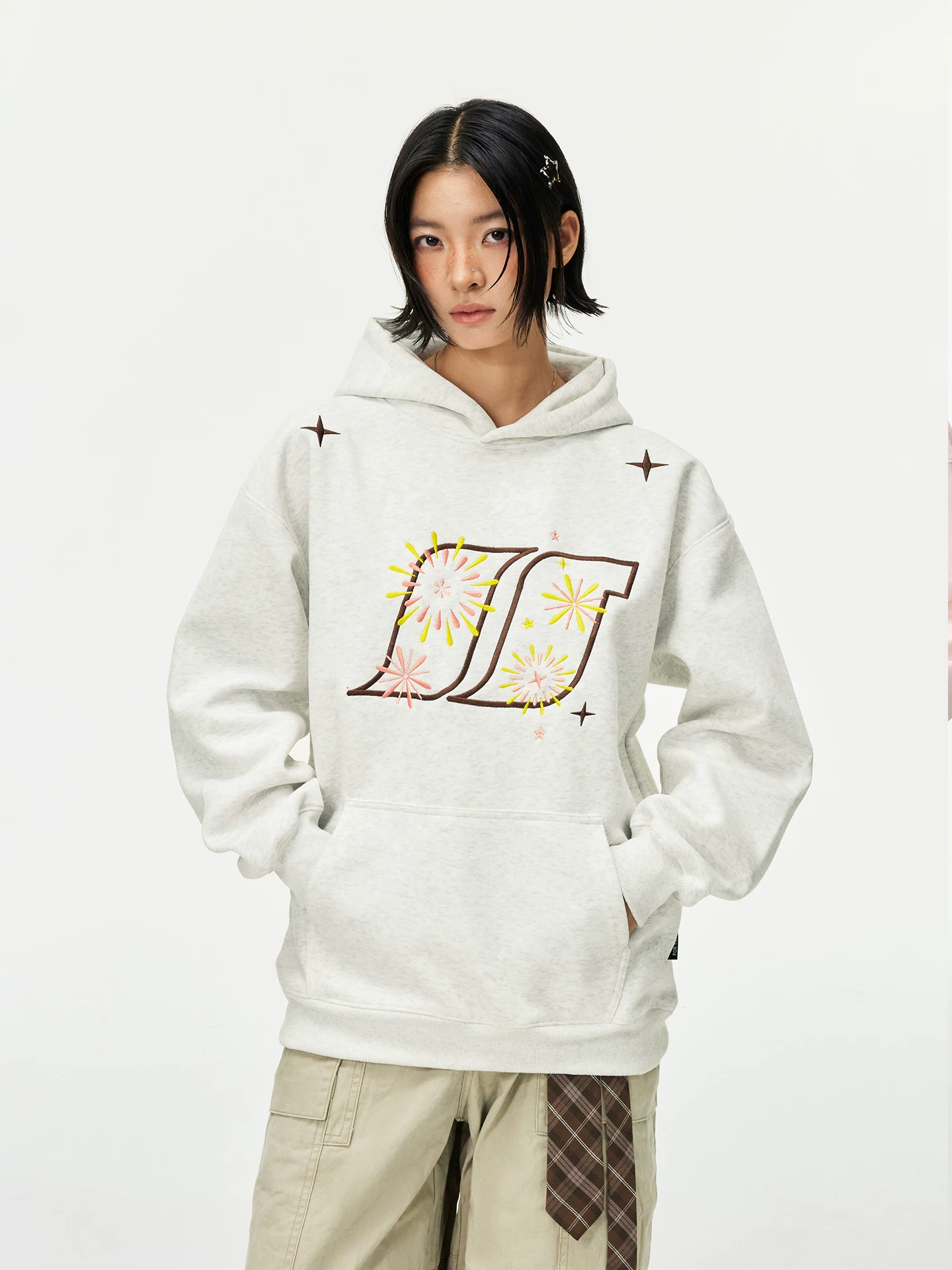 Áo hoodie thêu họa tiết hổ rừng thiết kế độc đáo dành cho nam và nữ, mùa thu đông 2025, phong cách Mỹ, chất liệu dày dặn