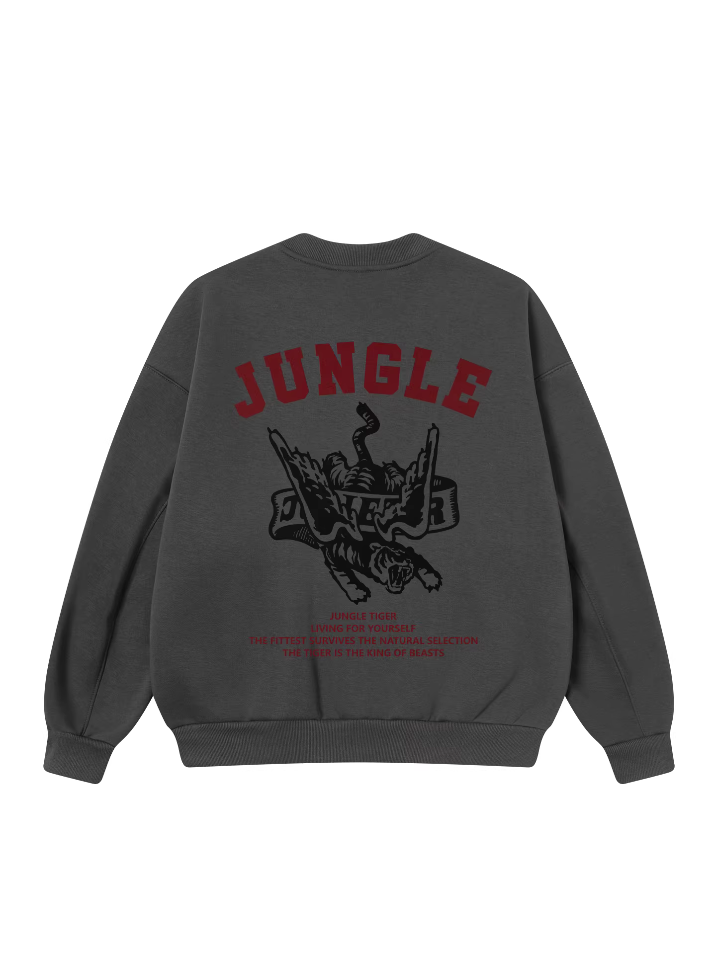 Jungle Tiger American Retro Flocked Jacket Nam Thiết kế nguyên bản Flying Tiger Graffiti Áo khoác lông cừu dày thông thường