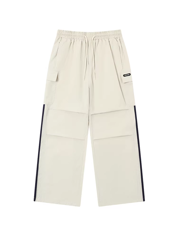 Quần cargo sọc ngang kiểu Mỹ retro Jungle Tiger, unisex, thời thượng, đa năng, dáng thẳng, ba sọc, phong cách thường ngày