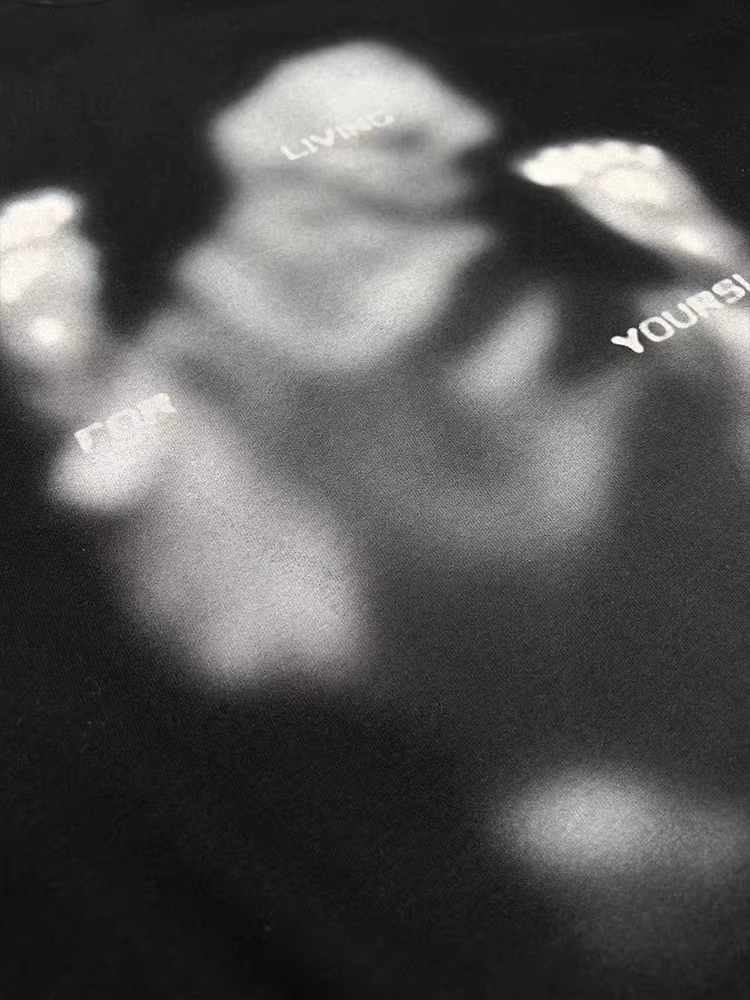 Áo thun nam in hình hổ rừng kỹ thuật số, họa tiết hổ ma mờ, chất liệu dày 420g, cổ tròn, mùa thu đông