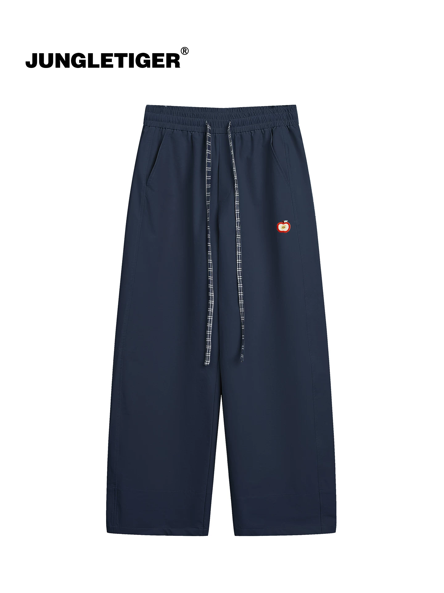 Quần dài thêu hình hổ rừng táo quần dài thẳng quần dài unisex mùa xuân thu phong cách lười biếng quần ống rộng quần thể thao