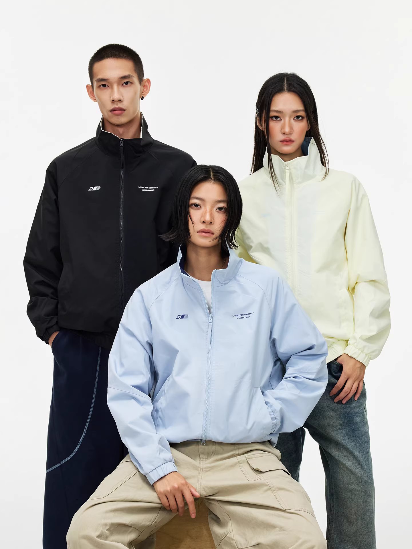 Áo khoác dáng rộng cổ điển phong cách Jungle Tiger dành cho nam và nữ, mùa thu 2025