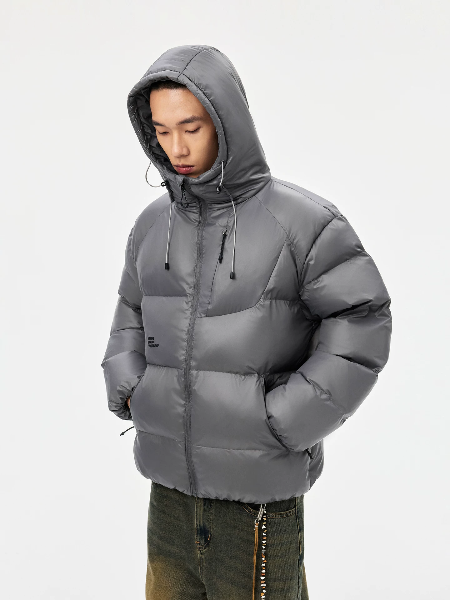 Áo khoác cotton dày dặn chống lạnh kiểu Mỹ Jungle Tiger dành cho nam, áo khoác phao có mũ trùm đầu dáng rộng mùa đông dành cho nữ.