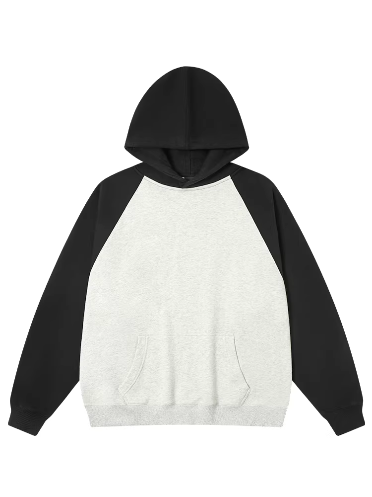 Áo hoodie nam chất liệu dày dặn phối màu đơn giản phong cách Jungle Tiger, tay raglan, mùa thu đông 2025, dành cho cặp đôi