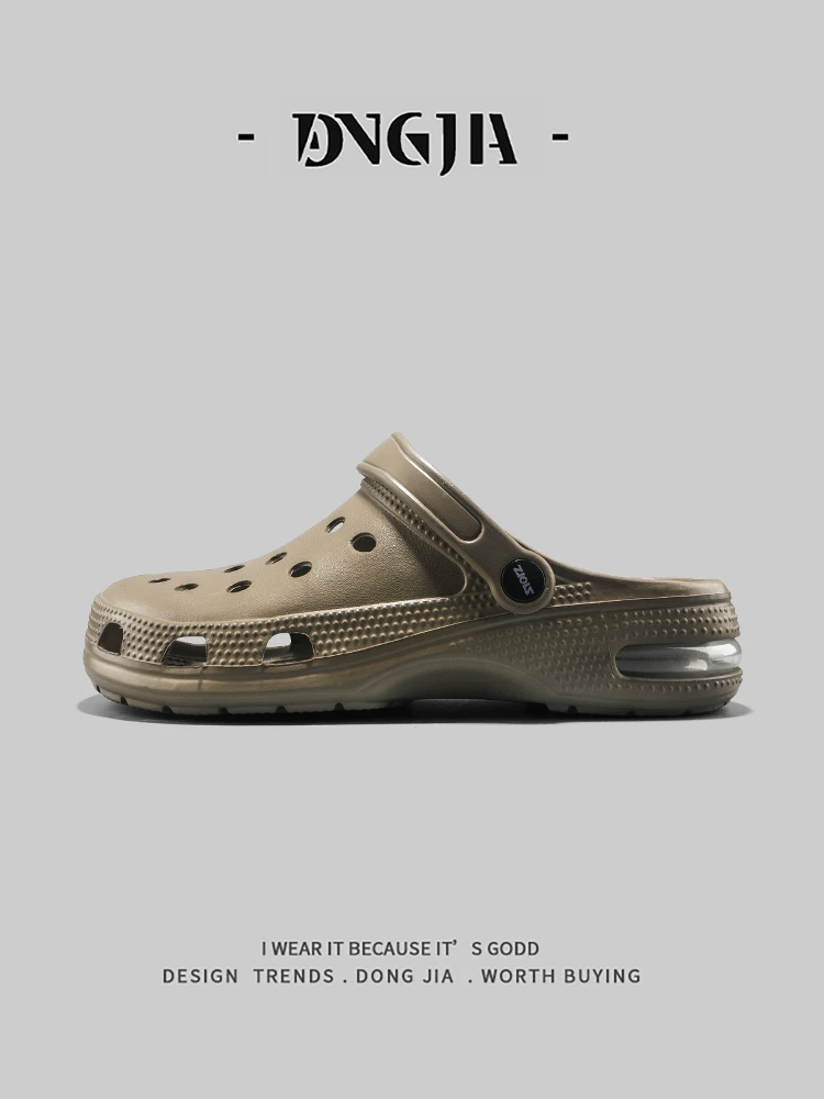 Dongjia Qshoes xuất khẩu giày một lỗ của Nhật Bản, giày đi biển thông thường dành cho nam mùa hè, dép kín mũi cỡ lớn.