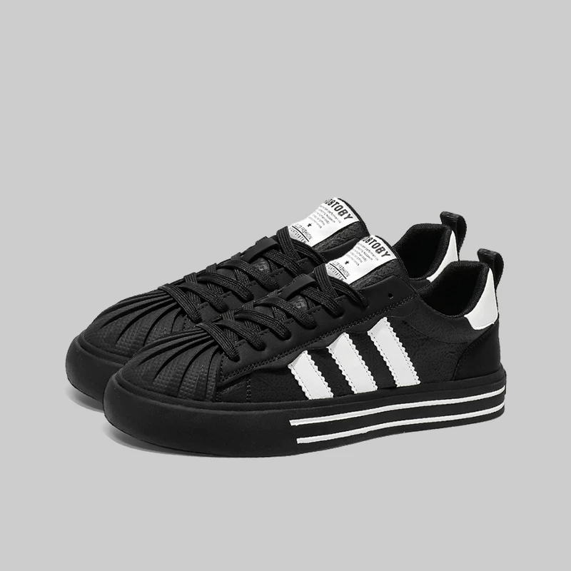 Giày thể thao Dongjia Qshoes kiểu dáng vỏ sò dành cho nam, phong cách Nhật Bản, thời thượng và đa năng.