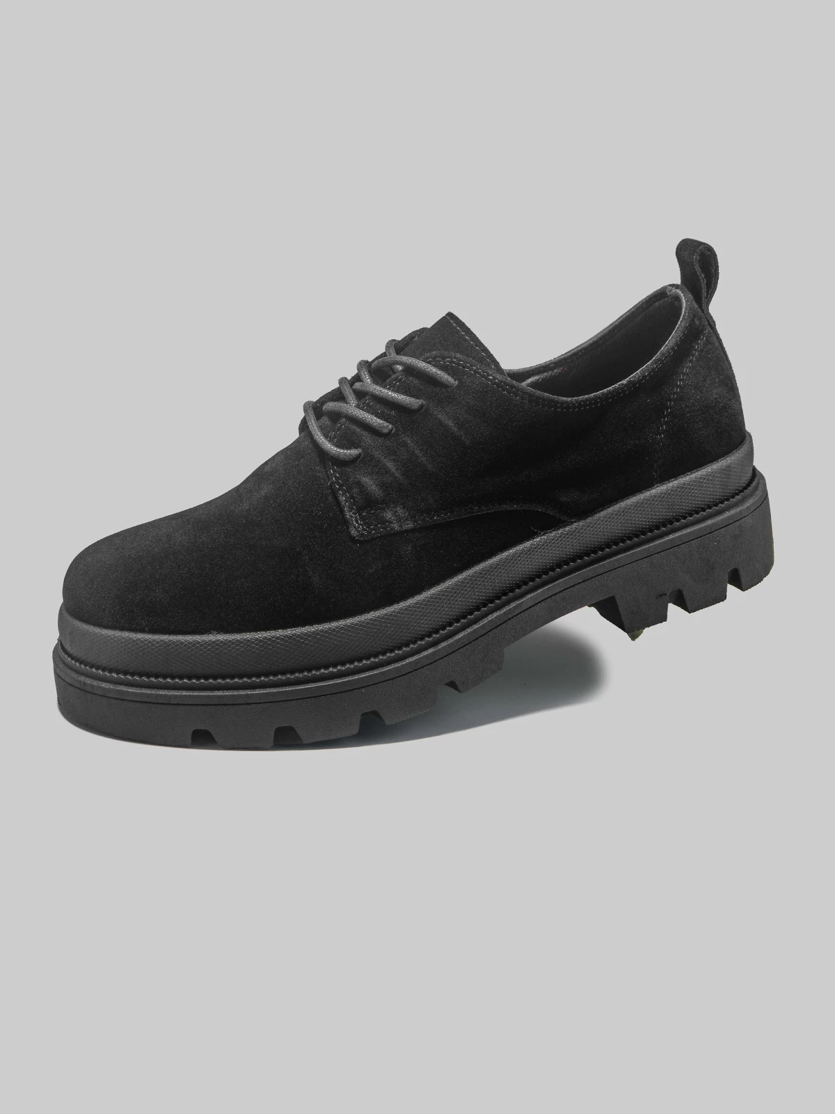 Dongjia Qshoes xuất khẩu giày derby nam bằng da lộn, giày công sở thường ngày ngoài trời màu đen mới mùa thu