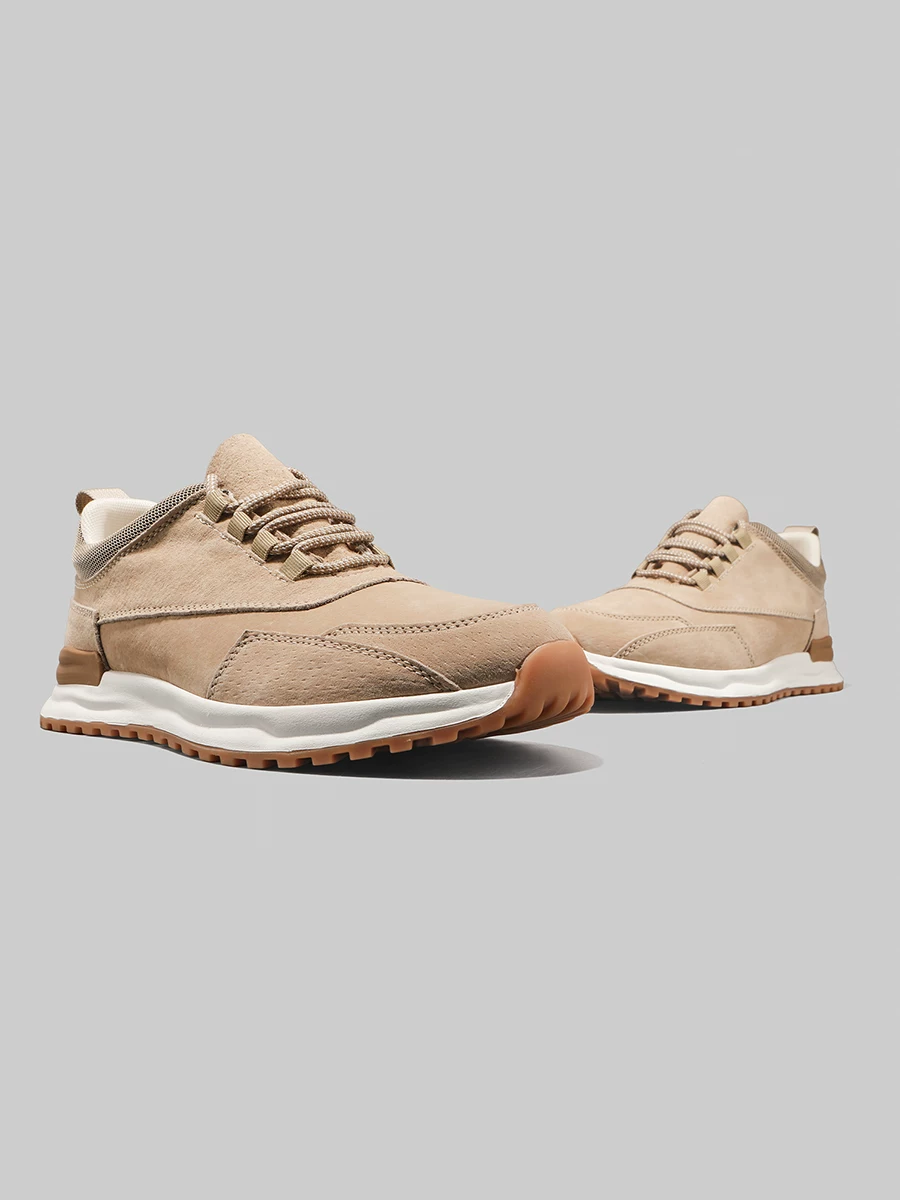 Dongjia Qshoes nam thời trang hợp thời trang giày thể thao thông thường giày chạy bộ bằng da thật thoáng khí