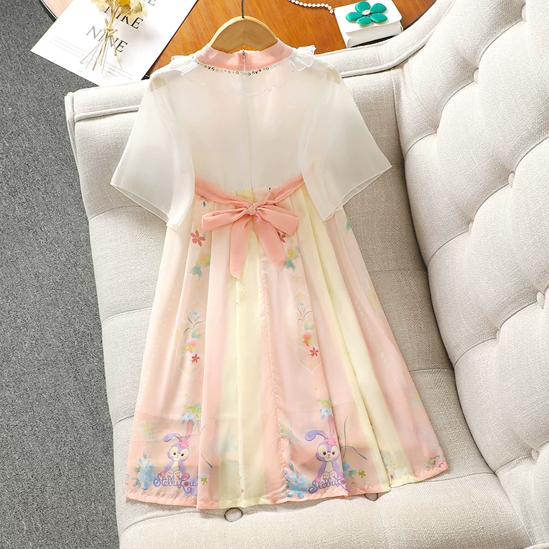 Váy hanfu voan cho bé gái, phong cách mùa hè mới, trang phục phong cách Trung Hoa, váy cổ tích cho trẻ em, váy công chúa cho bé gái