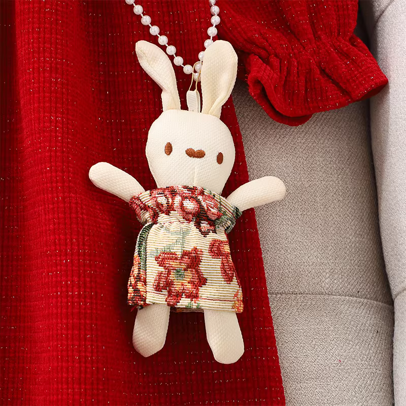 Trang phục năm mới của bé gái Váy kiểu Trung Quốc Váy công chúa màu đỏ mùa đông dành cho trẻ em có lông cừu Quần áo năm mới