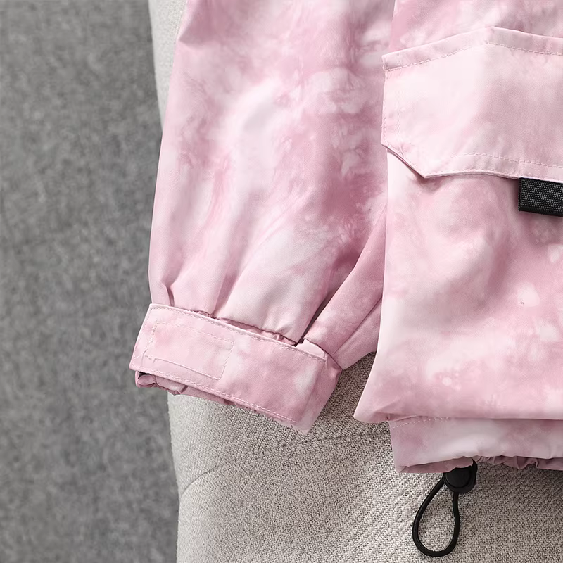 Áo khoác xuân thu cho bé gái, áo khoác gió có mũ trùm đầu ngoài trời mới năm 2025 cho bé gái lớn, quần áo mùa thu, áo khoác dài tay thường ngày cho trẻ em