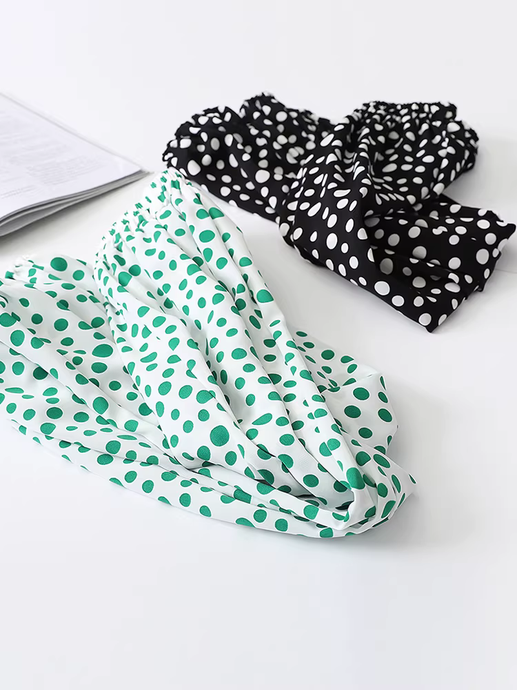 Quần chấm bi cho bé gái, quần mùa hè cho trẻ em, quần jogger cho bé gái, kiểu mới 2025, quần đèn lồng voan cho bé lớn, thời trang và mỏng nhẹ.