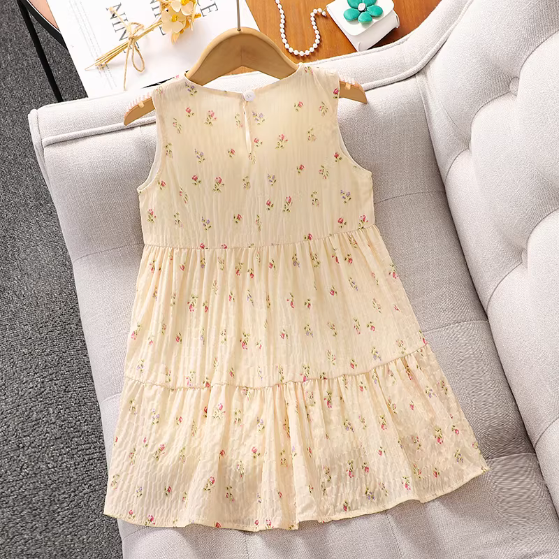 Bộ đồ thư giãn dopamine cho bé gái hè 2025 kiểu mới áo hai dây váy hè chân váy ngắn trẻ em