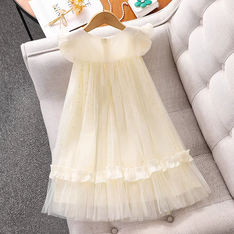 Váy bé gái hè 2025 kiểu mới, váy lưới siêu tiên nữ, váy hè mỏng cho bé, váy công chúa