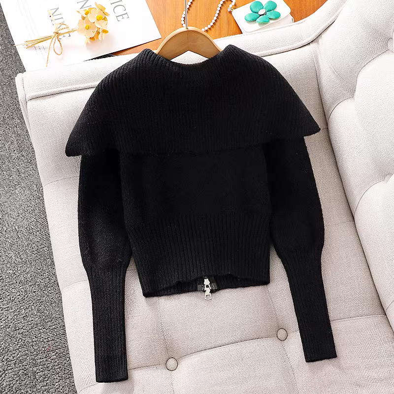 Áo cardigan ngắn cho bé gái xuân thu 2025 kiểu dáng mới thời trang áo khoác len bé gái áo len trẻ em