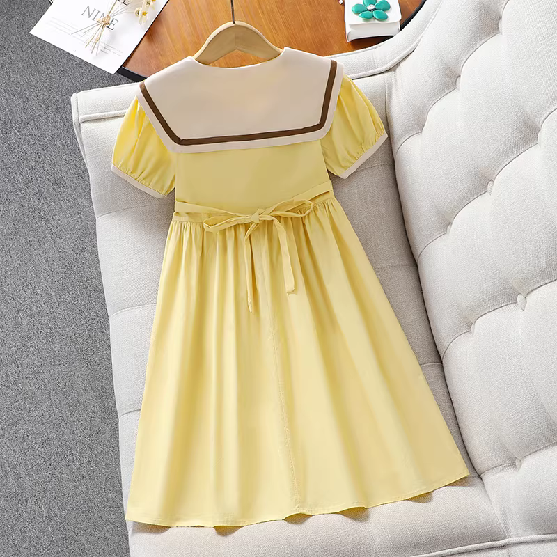 Váy hè bé gái 2025 kiểu mới, chân váy tiểu thư trẻ em, váy công chúa thời trang hè cho bé lớn