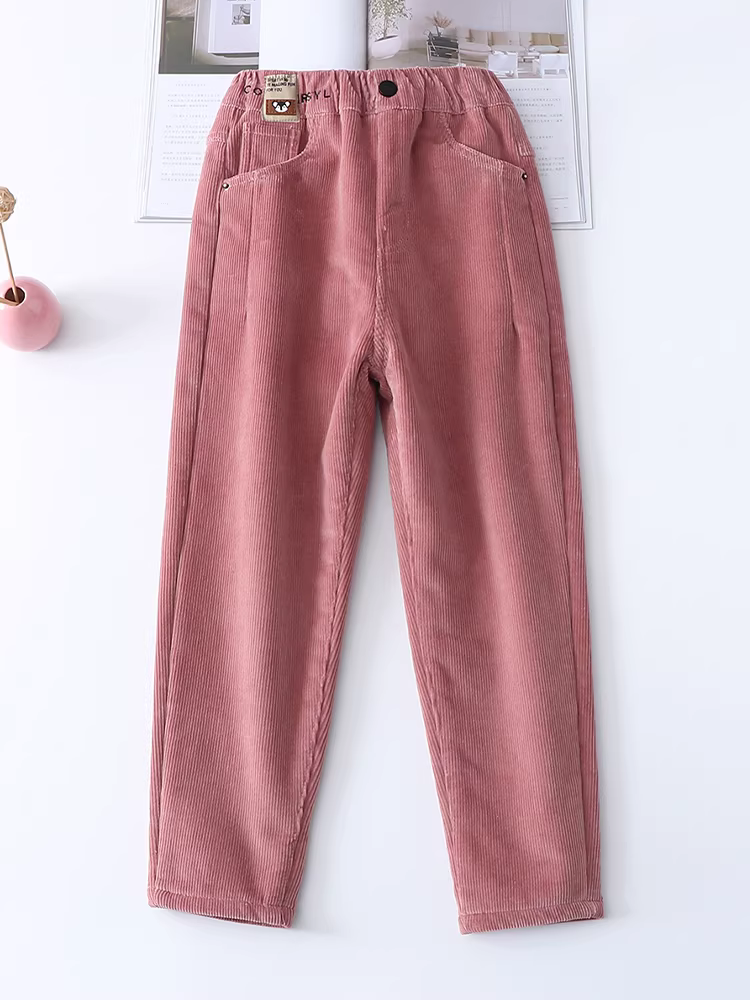 Quần lót lông cừu cho bé gái, quần thường ngày mùa đông, quần nhung cho trẻ lớn, quần cotton dày cho trẻ em, áo khoác ngoài mùa thu đông, ấm áp.