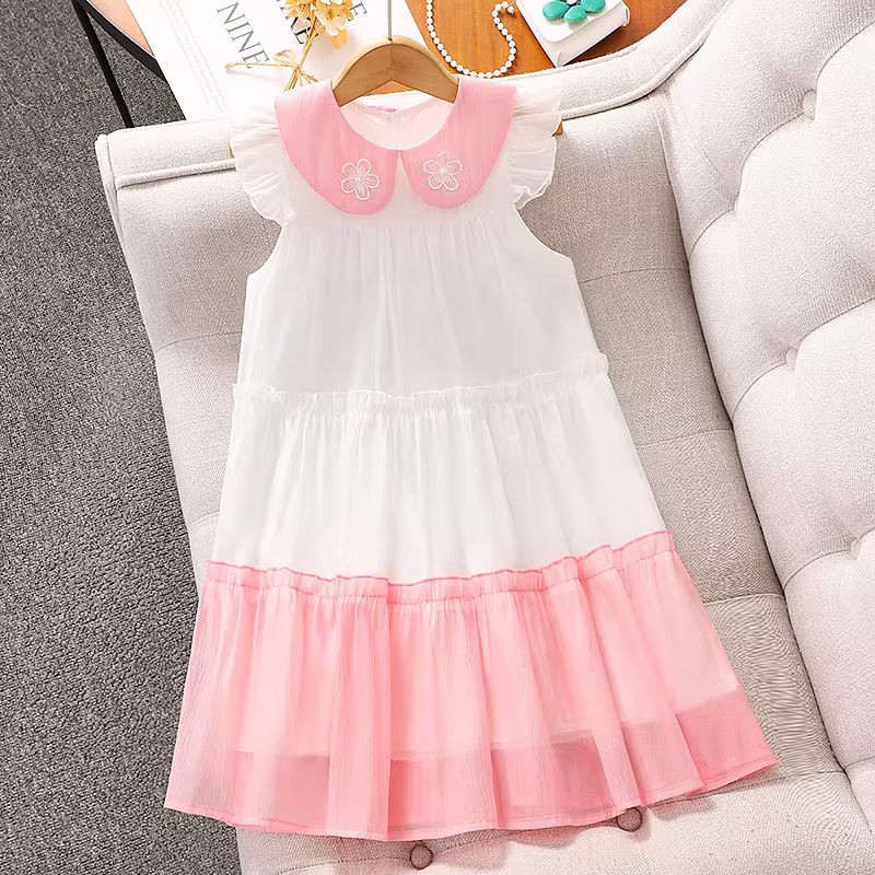Váy bé gái hè 2025 kiểu mới, đầm yếm không tay mỏng cho bé gái lớn, váy công chúa siêu xinh