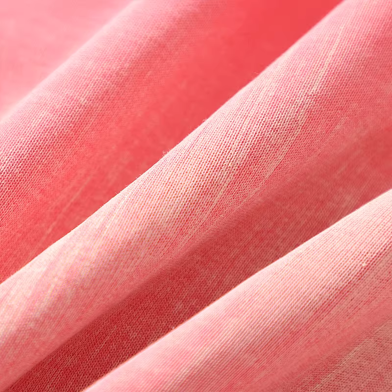 Áo thun bé gái kiểu dáng xu hướng mùa xuân thu 2025, áo thun dài tay phối màu gradient, áo kiểu rộng rãi cho bé gái