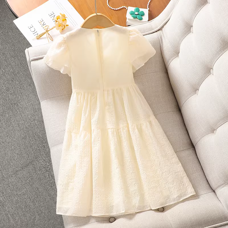 Váy kiểu Trung Hoa cho bé gái, váy Hanfu mùa hè cho bé gái, váy mùa hè kiểu mới 2025, váy công chúa mùa hè cho bé gái với cảm giác sang trọng.