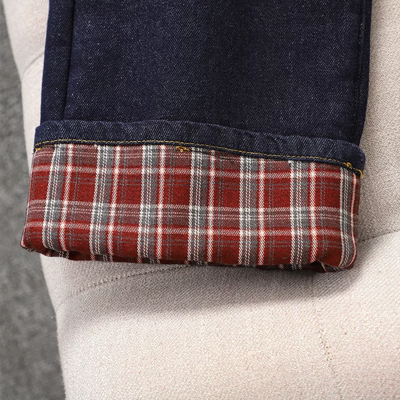 Quần ống rộng mùa đông cho bé gái 2025, quần jeans dày lót lông cừu giữ ấm mùa thu đông cho bé gái