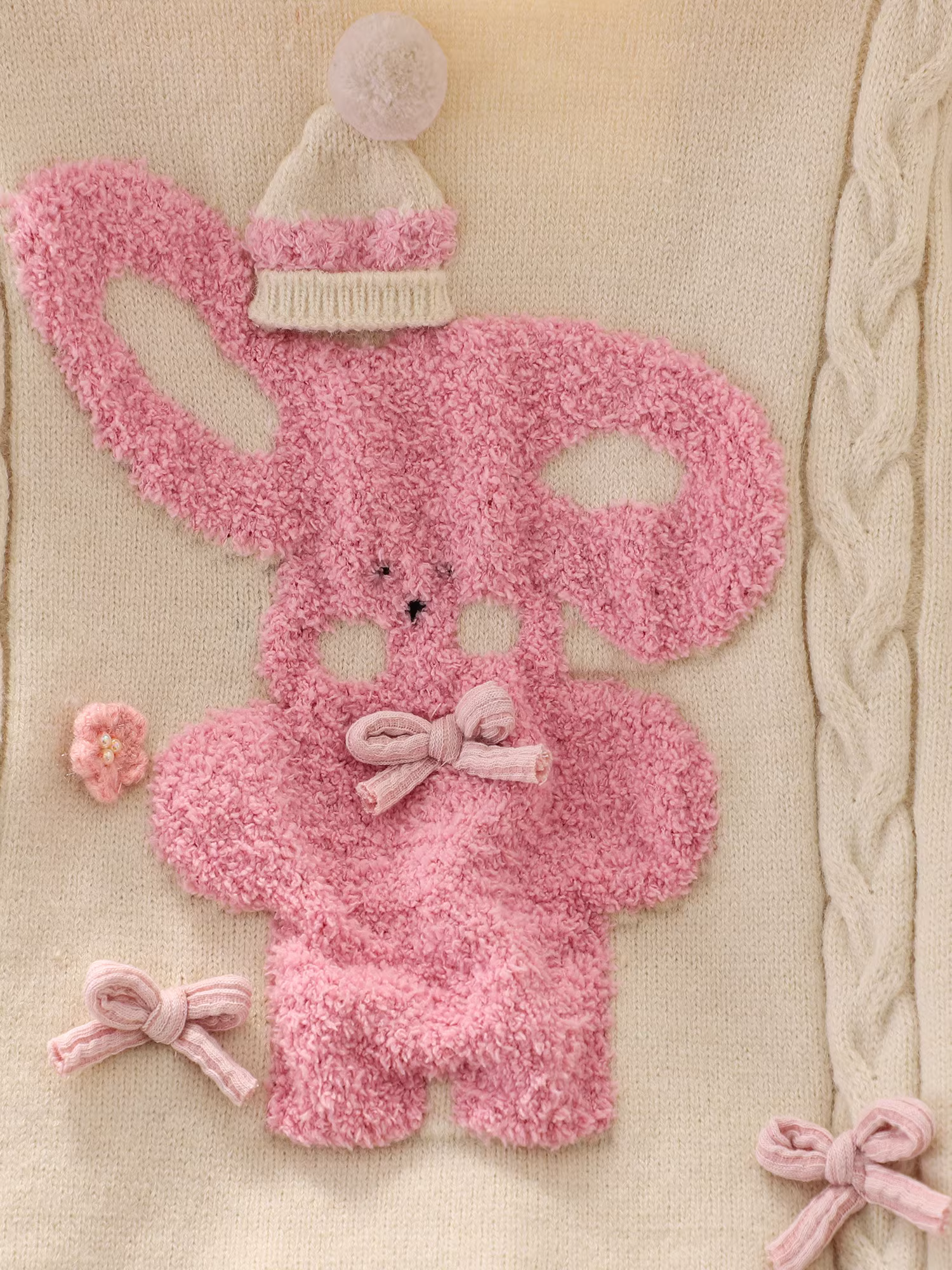 Áo len nữ mùa đông 2025 mới dày dặn ấm áp, chất liệu dệt kim, dáng rộng, mặc lót cho bé gái