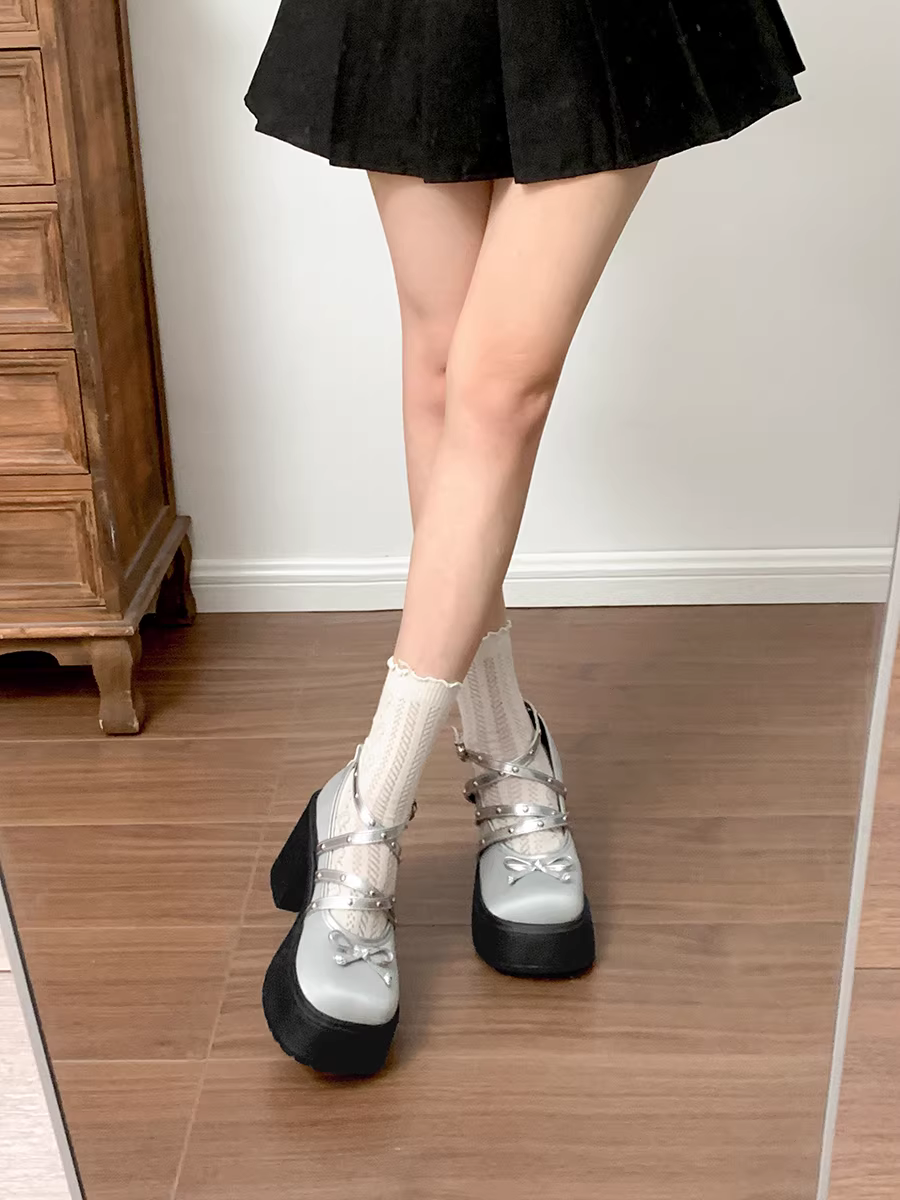 Giày cao gót đế xuồng Nan Zai Nan kiểu dáng mới mùa thu 2025, đa năng, tăng chiều cao, kiểu Mary Jane dành cho nữ