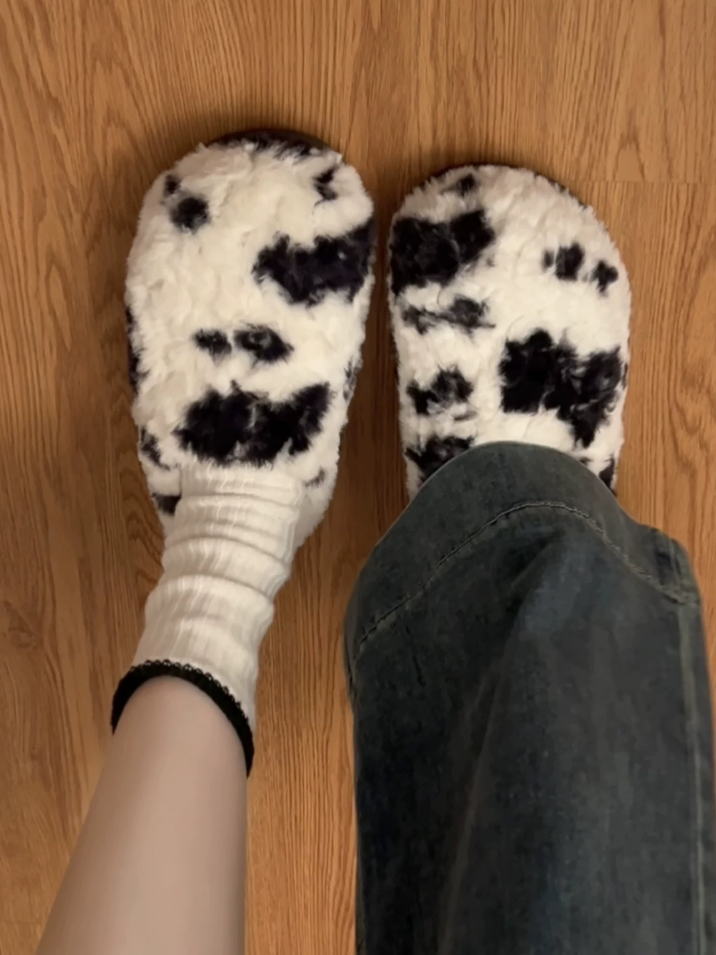 Dép lông dày đế dày chống trơn kiểu cổ điển lót lông cừu dành cho nữ, mặc ngoài trời mùa đông, kiểu mới 2025, tăng chiều cao, dép bông ấm áp kiểu Birkenstock.