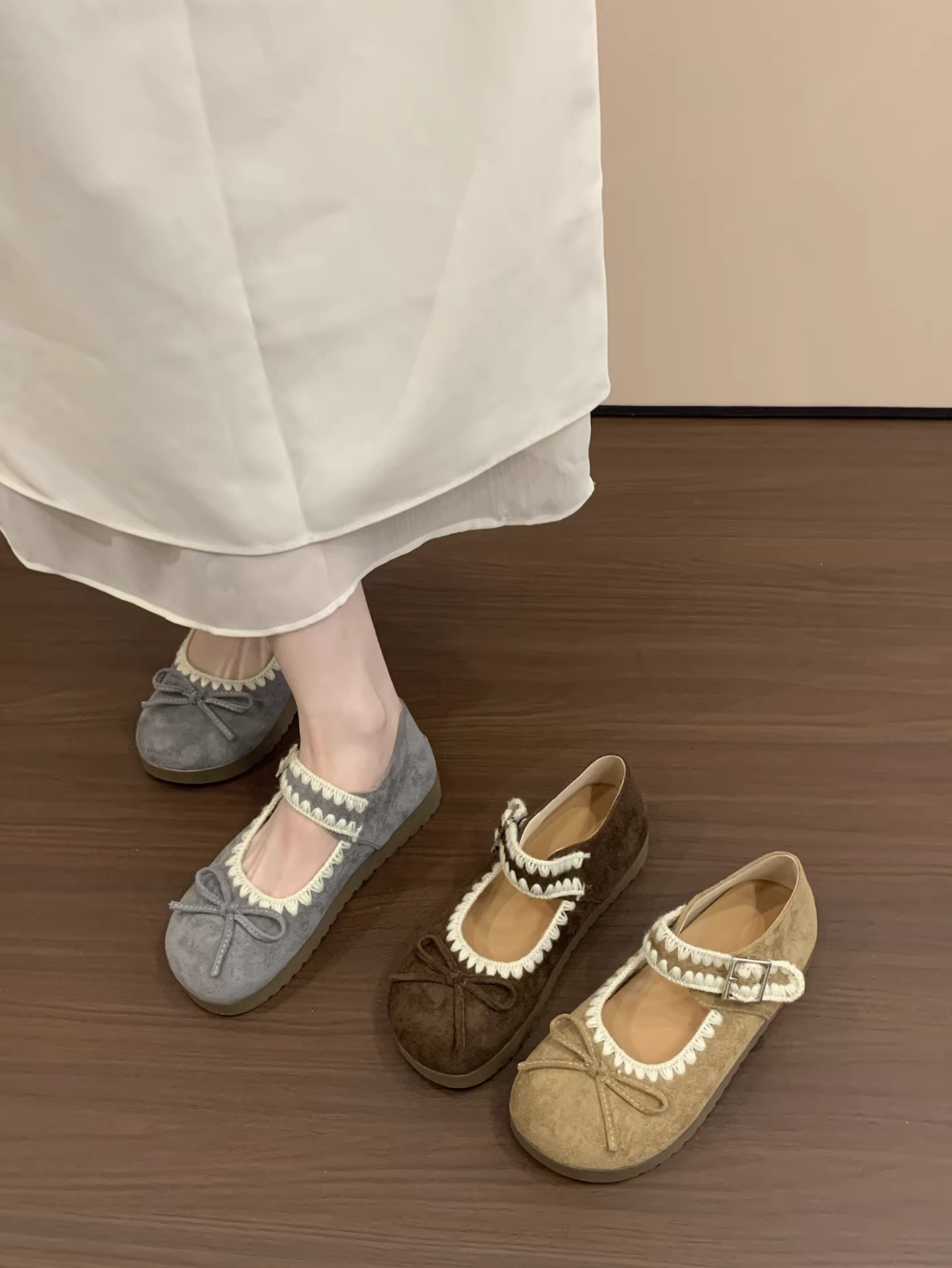 Giày Mary Jane đế dày mũi tròn kiểu Pháp Nanzai Nanfang dành cho nữ 2025 mới mùa thu đa năng, phối được với chân váy