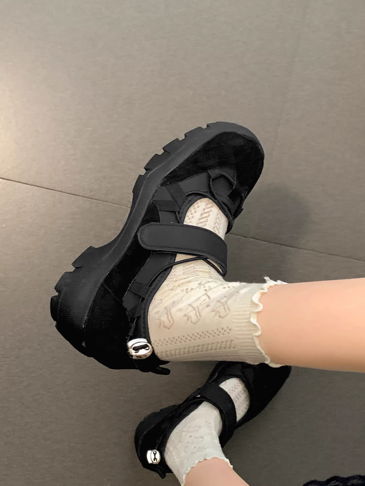 Giày Mary Jane thể thao đế dày cổ thấp kiểu retro dành cho nữ, mẫu mới thu đông 2025, đa năng, tăng chiều cao, giày tập luyện