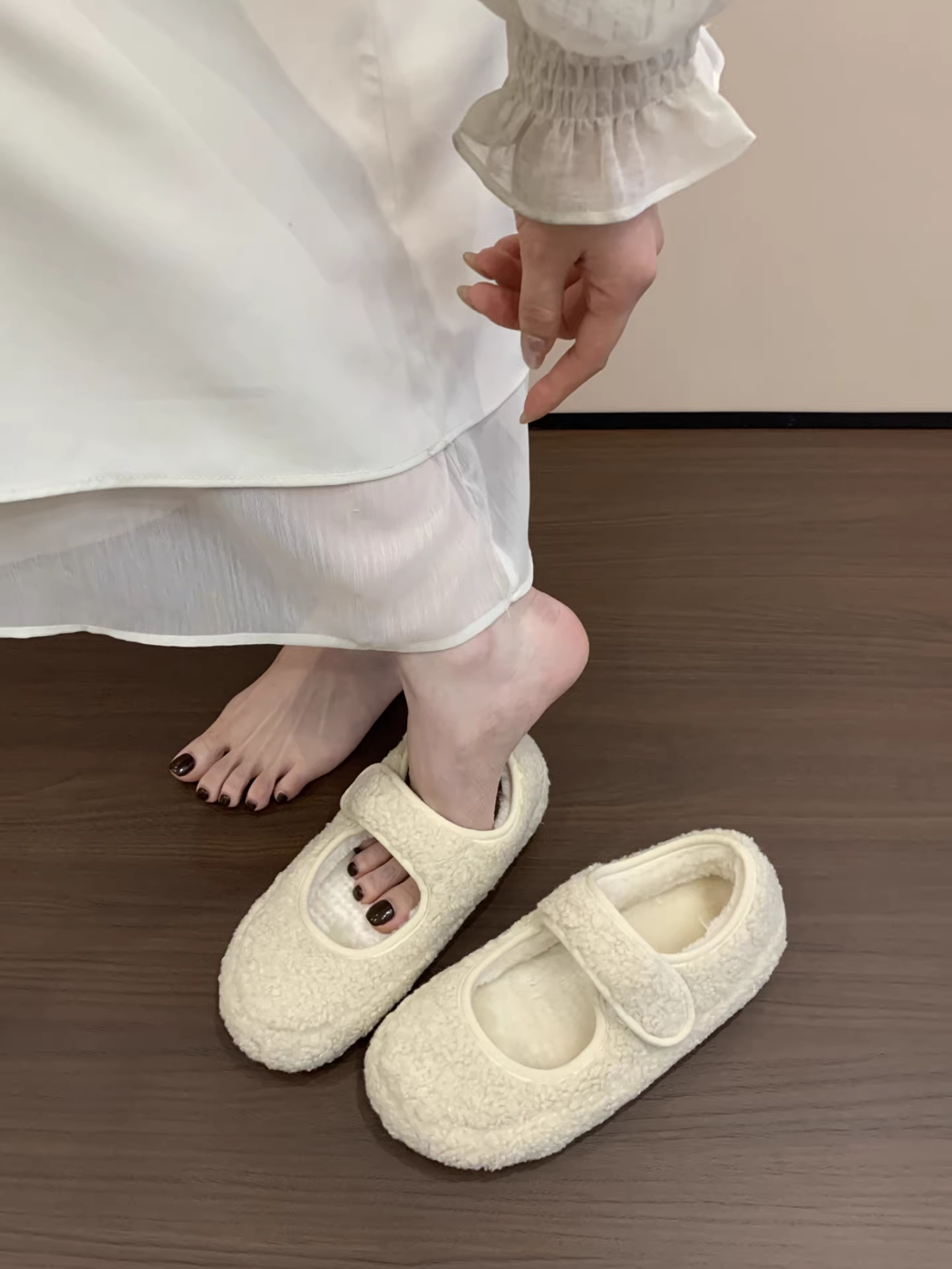 Giày Mary Jane đế dày họa tiết da báo retro thời thượng dành cho nữ, mẫu mới mùa đông 2025, ấm áp, đế mềm, lót lông mềm mại