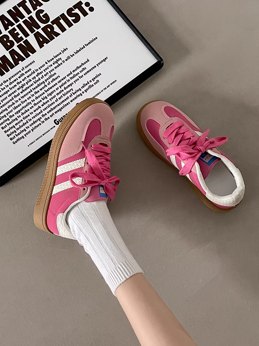 Giày thể thao Đức đế dày đa năng, kiểu retro, dành cho nữ, mẫu mới thu đông 2025, nhẹ và tăng chiều cao.